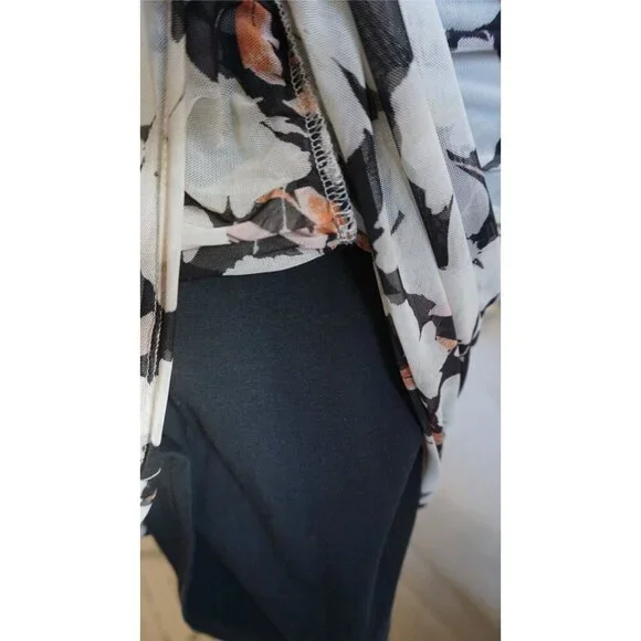 Abercrombie & Fitch Women's Long-Sleeve Ruched Mesh Mini Dress, Size M NWT - Picture 9 of 11